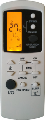 LipiWorld 39 AC Remote Control With Display Light Backlight Compatible For  GODREJ AC Remote Controller(Grey)