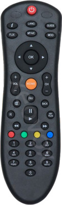 Xeovox Remote for Dish TV Set top Box with Recording All Dish TV SD/HD DTH Set Top Box Dish TV, Dish TV + Videocon D2h New 2024 Remote Controller(Black)