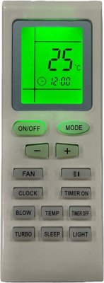SHIELDGUARD AC Remote Control 762-18A Compatible for Lloyd Voltas Onida Godrej Videocon Gree Electrolux AC Remote Controller(White)
