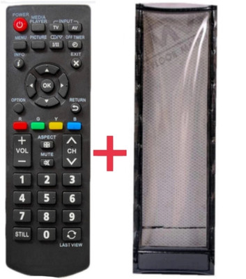 Paril (Remote+Cover) Tv Remote compatible for Panasonic Smart led/lcd Tv TvR-33 RC With PU Leather Protective Cover(NO Voice Command)(Same remote Only will work) Remote Controller(Black)