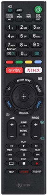 7SEVEN Compatible for Sony Tv Remote Control for Bravia LCD UHD OLED QLED 4K Android TV with Google Play and NETFLIX Hotkeys Original Sony Smart Tv Remote Replacement SONY Remote Controller(Black)