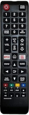 SSR TV Remote Control Suitable for Samsung LED LCD 3D Smart Televison Non Voice with Streaming Apps - Match Remotes Key by Key Exactly with Existing Remote Samsung Remote Controller(Black)