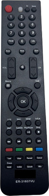 Nij ER-31607 LED/LCD TV Remote Control VU TV Remote Controller(Black)