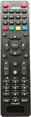 TIZOQ Remote Control No.STB-3400 Compatible for Hathway Set Top Box Remote Controller(Black)