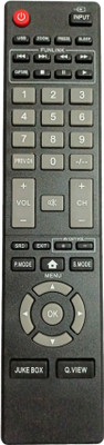 ERNIL Compatibe Remote for TV Crown/VIDEOCON/Bush/Mr Light/Santonics Remote Controller with Jukebox Function(Please Match With Your Old Remote) Remote Controller(Black)
