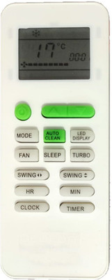 Kritex Compatible for VIDEOCON AC Remote Split/Window AC Remote Control Remote Controller(White)