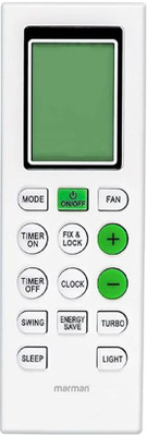 Marman Compatible with Blue Star AC Remote Control Model 226A Suitable for 1 | 1.5 | 2 Ton Split and Window AC - Match Remote Key by Key With Existing Blue Star Air Conditioner Remote Controller(White)
