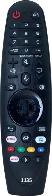 Upix 1135 LCD/LED TV Remote (With Voice) Compatible for LG Smart TV LCD/LED (with Voice) (EXACTLY SAME REMOTE WILL ONLY WORK) Remote Controller(Black)