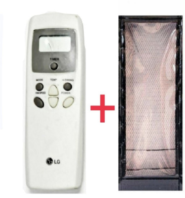 Paril (Remote+Cover) Ac Remote compatible for LG Ac Re-10 With PU Leather Protective Cover( EXACTLY SAME REMOTE WILL ONLY WORK) Remote Controller(Black)