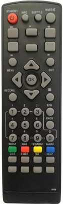 BhalTech D100 Set Top Box DVB MPEG4 Remote Control Compatible For BRDS Set Top Box Remote Controller(Black)