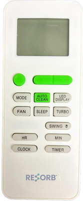 RESORB RE 175 VIDEOCON AC Remote Control Split & Window 1 | 1.5 | 2 Ton Remote Controller(White)