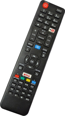 Ehop Compatible Remote Control for  Smart LED LCD TV with youtube Sanyo Remote Controller(Black)