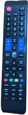 QIBOX URC-117 Original TV remote control shock proof Compatible with Samsung TV Smart LED/LCD/HD/HDMI Television URC-117 Remote Remote Controller(Black)