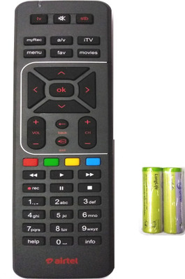 Diikon Airtel Digital TV Digital TV Remote Original SD/HD/HD Recording Compatible airtel Remote Controller(Black)