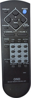 Ehop RC 227 Compatible Control for Crt Tv Onida Remote Controller(Black)