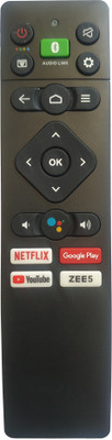 LipiWorld Led HDTV Smart TV Voice Remote Control (with Voice Function) With Netflix & YouTube Function Compatible For SANYO Tv Remote Controller(Black)