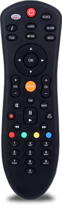Thunderex Dish Tv Remote Control Compatible with DTH Set Top Box – with Learning Feature Dish TV Remote Controller(Black)
