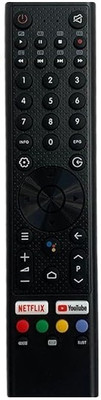 HDF Remote Control Compatible for Micromax Smart TV LED with Voice Supported Micromax(Remote-4024)(Netflix,You-Tube)-Please Match The Image with Old Remote Micromax & BLAUPUNKT(BP550USG9500) Remote Controller(Black)