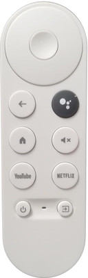 BhalTech 4k Tv Snow Streaming Media Player Remote Control Compatible for Google Cromecast Remote Controller(White)
