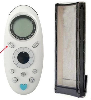 Ethex C-7 Re-143A Remote With cover (Remote+Cover) Ac Remote compatible for Onida Ac (Mode Button) Remote Controller(White) Ethex C-7 Re-143A Remote With cover (Remote+Cover) Ac Remote compatible for Onida Ac (Mode Button) Remote Controller(White)