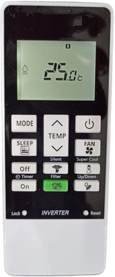 Shigau 168D Universal Inverter AC Remote Control with LCD Display & Multi-Function Keys Hitachi Remote Controller(White, Black)