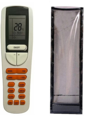 Ethex Remote+Cover) Compatible for Bluestar,Godrej,Intec split Ac remote C-2 Re-133 Remote With cover Compatible with Bluestar ac remote (Same remote Only will work) Remote Controller(White)