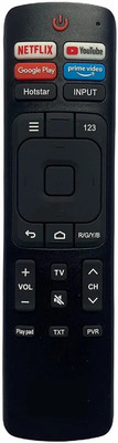 HDF (Non Voice Supported) Remote Control Compatible For Vu Smart LCD/LED TV. (No Voice Command) No. 846 Hisense TV, VU TV Remote Controller(Black)