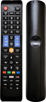 ERNIL Remote for Assembled Smart Led Lcd TV with Netflix Hotstar and YouTube functions Chinese (With Screenshot Button) Remote Controller(Black)
