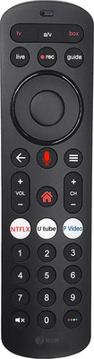 7SEVEN Compatible for AIRTEL Xstream Set Top Box HD SD with Recording Feature & Voice, Support Google Assistant Key - Airtel Xtream Set-Top Box Remote Controller(Black)