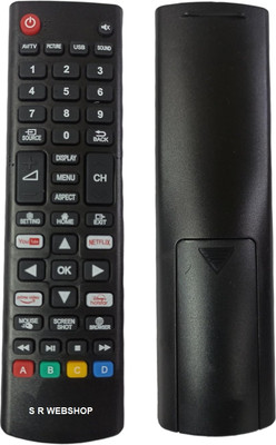 S R WEBSHOP Remote-Control Compatible for Crown Smart LED LCD TV Remote Controller(Black)