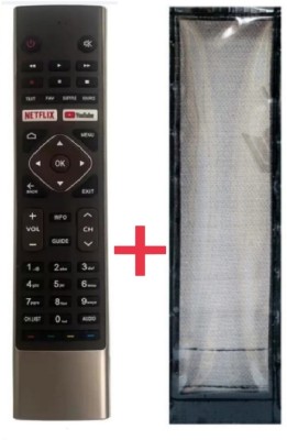 Paril (Remote+Cover) Tv Remote compatible for Haier Smart led/lcd Tv TvR-23 RC With PU Leather Protective Cover( EXACTLY SAME REMOTE WILL ONLY WORK) Remote Controller(Black)