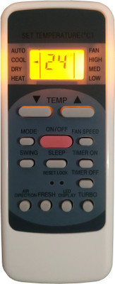 LipiWorld 12 AC Remote Control With Display Light Backlight Compatible For  Carrier AC Remote Controller(Grey)