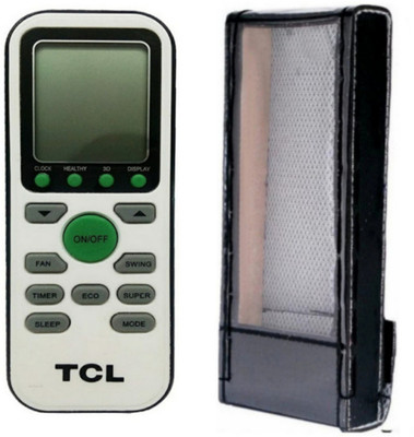 Paril (Remote+Cover) Ac Remote compatible for TCL Ac Re-139 With PU Leather Protective Cover( EXACTLY SAME REMOTE WILL ONLY WORK) Remote Controller(Black)