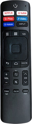 7SEVEN Compatible VU Smart TV Remote Control for 4K Android Smart LED Ultra HD UHD for Original VU Remote Replacement (Without Voice) en2by27v en3c39v ERF3169V VU Tv Remote Controller(Black)