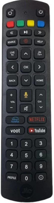 Voltonix DTH Remote Control Compatible for Jio Settop Box (with Voice Function) Please Match The Image with Your Old Remote Remote Controller(Black)