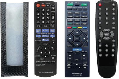 BhalTech PU Leather Case Cover Perfect Fitting Specially Designed Protective F&D Remote (Only Remote Cover) Pls Check Your Remote Dimensions Compatible Sony and F & D Remote Controller(Black)