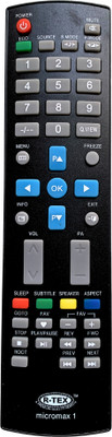 MechFox Television Remote Control Compatible for LED/LCD TV | RM-70M| MICROMAX Remote Controller(Black)