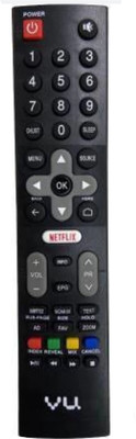 Sugnesh ®84N Tv Remote Compatible for VU Smart LED/LCD Tv Remote Control (No Voice Command)(Exactly same Remote will Only Work) Remote Controller(Black)