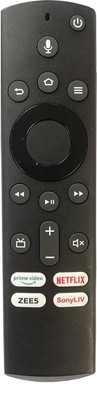 NixGlobal SMART LED Remote with NETFLIX PRIME VIDEO ZEE5 SONYLIV Compatible with ONIDA SMART LED LCD TV (with Voice Assistant) Remote Controller(Black)