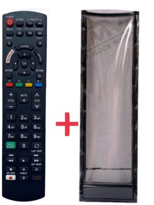 Ethex C-37 New TvR-28 Remote With cover Remote+Cover Tv Remote compatible for Panasonic Smart led/lcd Tv Remote Control Remote Controller(Black)