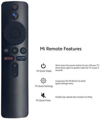 X88 Pro Bluetooth Voice Remote Compatible for Mi TV Remote Netflix Prime Video Hot Keys Bluetooth Voice Command Remote MI Smart TV Remote Controller(Black)