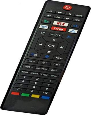 Ehop Compatible Remote Control for Smart LED LCD TV VU Remote Controller(Black)