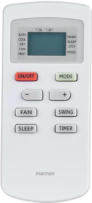 Marman Compatible with Blue Star AC Remote Control Model 189 Suitable for 1 | 1.5 | 2 Ton Split and Window AC- Match Remote Key by Key With Existing Blue Star Air Conditioner Remote Controller(White)