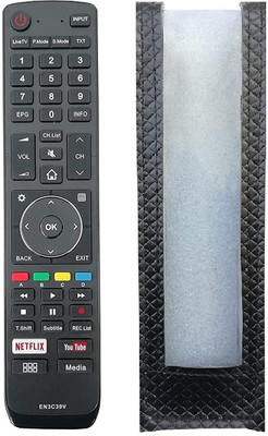 BhalTech EN3C39V PU Leather Case Cover Perfect Fitting Specially Designed Full Protective (Only Remote Cover) Pls Check Your Remote Dimensions Compatible for VU TV Remote Controller(Black) BhalTech EN3C39V PU Leather Case Cover Perfect Fitting Specially Designed Full Protective (Only Remote Cover) Pls Check Your Remote Dimensions Compatible for VU TV Remote Controller(Black)