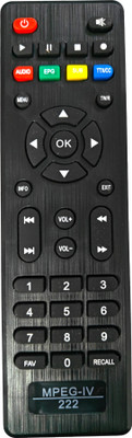 Ehop HD15 HD15 Compatible control for Free Dish DTH (with WiFi) NTEX Remote Controller(Black)