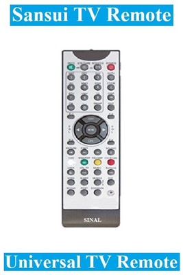 SINAL Pack of 1 Sansui Universal TV Remote (RMT57) For Sansui Remote Controller(Black, Silver)