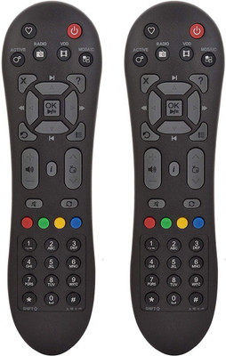HDF Standard Defination (Pack of 2 - Combo Offer) Videocon D2H SD TV Remote Controller(Both Black)