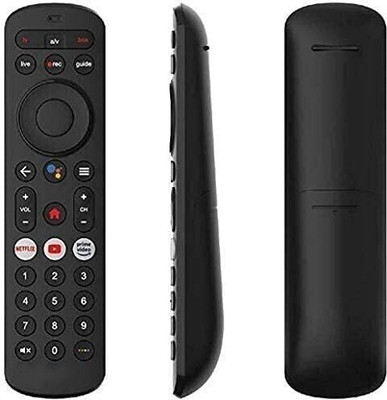 QIBOX Xtream voice command remote control compatible with AIRTEL Xstream Set Top Box Remote Controller(Black)