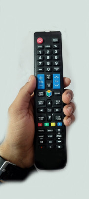 QIBOX URC-117 New and Upgrade shock proof and sketch proof TV Remote control Compatible with Samsung TV Smart LED/LCD/HD/HDMI Television URC-117 Remote Remote Controller(Black)