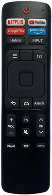 MEPL (Non Voice Supported) Remote Control Compatible For Vu Smart LCD/LED TV. (No Voice Command) No. 846 Hisense TV, VU TV Remote Controller(Black)